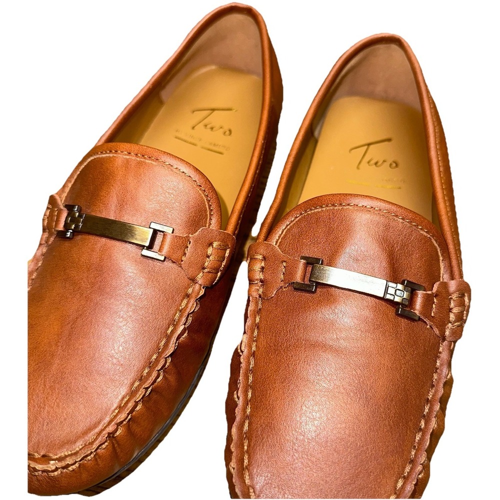 Two By Vince Camuto Daeva Brown Leather Horsebit Driver Loafers Slip On Boy's 3 - Picture 4 of 11